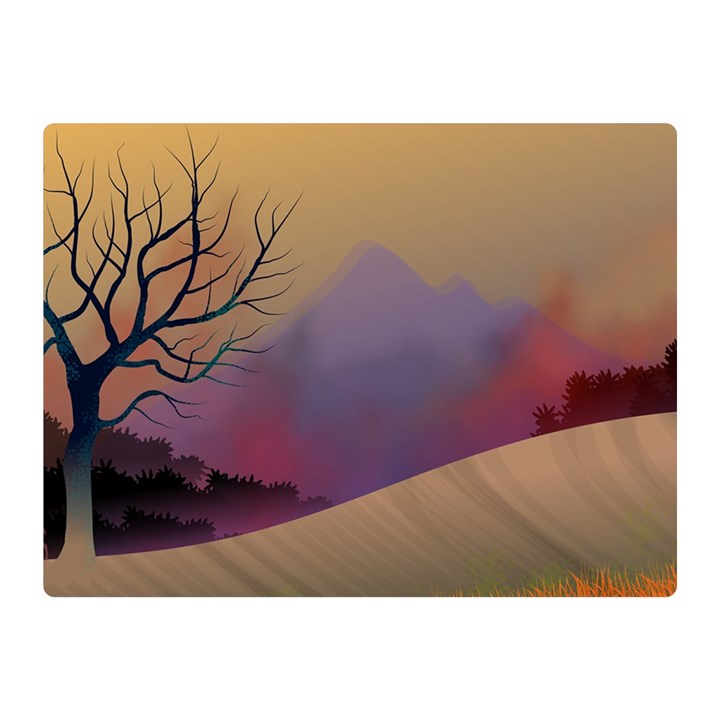 Landscape Illustration Nature Sky Double Sided Flano Blanket (Mini) 