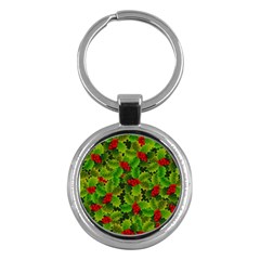 Illustration Christmas Xmas Background Key Chain (round) by Wegoenart