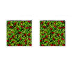 Illustration Christmas Xmas Background Cufflinks (square) by Wegoenart