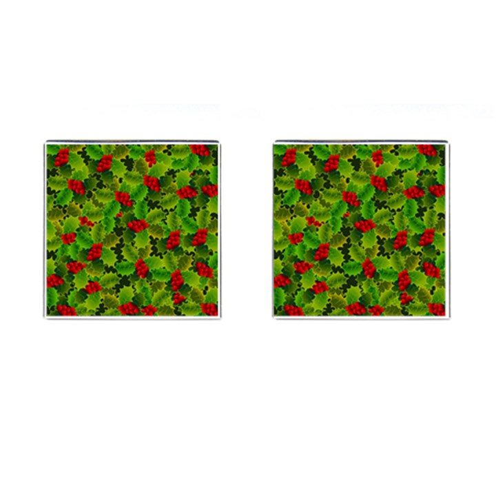 Illustration Christmas Xmas Background Cufflinks (Square)