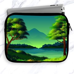 Green Landscape Illustration Nature Apple Ipad 2/3/4 Zipper Cases by Wegoenart