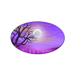 Abstract Nature Landscape Illustration Sky Clouds Sticker (oval) by Wegoenart