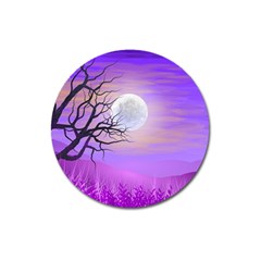 Abstract Nature Landscape Illustration Sky Clouds Magnet 3  (round) by Wegoenart