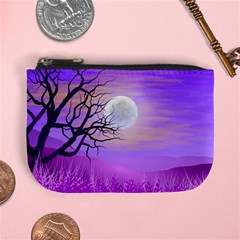 Abstract Nature Landscape Illustration Sky Clouds Mini Coin Purse by Wegoenart