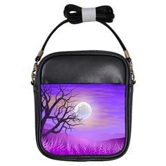 Abstract Nature Landscape Illustration Sky Clouds Girls Sling Bag by Wegoenart