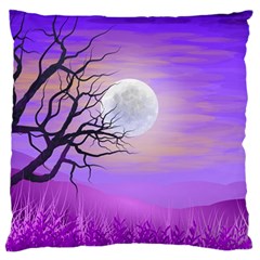 Abstract Nature Landscape Illustration Sky Clouds Large Flano Cushion Case (one Side)