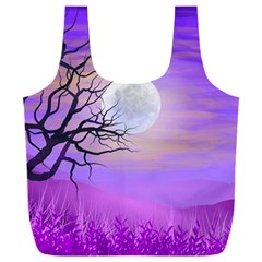 Abstract Nature Landscape Illustration Sky Clouds Full Print Recycle Bag (xxxl) by Wegoenart