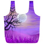 Abstract Nature Landscape Illustration Sky Clouds Full Print Recycle Bag (XXXL) Back