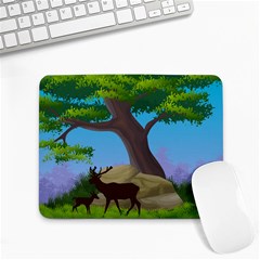 Nature Background Illustration Landscape Small Mousepad by Wegoenart