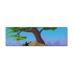 Nature Background Illustration Landscape Sticker (bumper) by Wegoenart