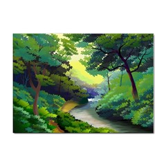 Landscape Illustration Nature Painting Sticker A4 (10 Pack)