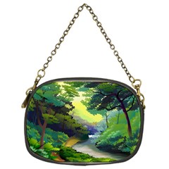 Landscape Illustration Nature Painting Chain Purse (one Side) by Wegoenart