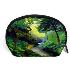 Landscape Illustration Nature Painting Accessory Pouch (large) by Wegoenart