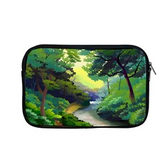 Landscape Illustration Nature Painting Apple Macbook Pro 13  Zipper Case by Wegoenart