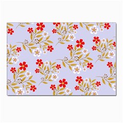 Illustration Pattern Flower Floral Postcard 4 x 6  (pkg Of 10) by Wegoenart