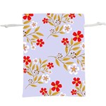 Illustration Pattern Flower Floral Lightweight Drawstring Pouch (XL) Front