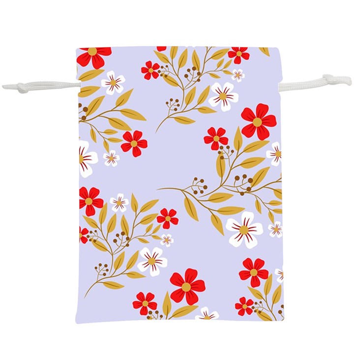 Illustration Pattern Flower Floral Lightweight Drawstring Pouch (XL)