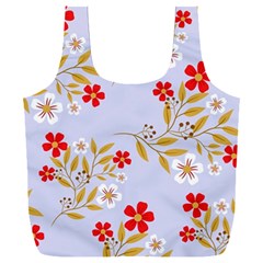 Illustration Pattern Flower Floral Full Print Recycle Bag (xxxl) by Wegoenart