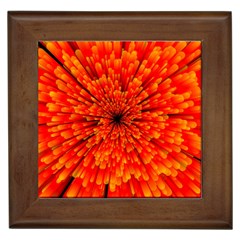 Red Orange Illustration Background Abstract Framed Tile by Wegoenart