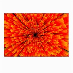 Red Orange Illustration Background Abstract Postcard 4 x 6  (pkg Of 10)