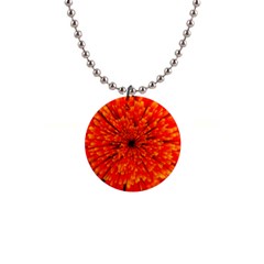 Red Orange Illustration Background Abstract 1  Button Necklace by Wegoenart