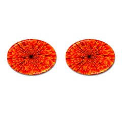 Red Orange Illustration Background Abstract Cufflinks (oval) by Wegoenart