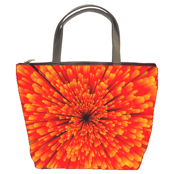 Red Orange Illustration Background Abstract Bucket Bag