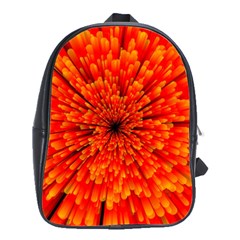 Red Orange Illustration Background Abstract School Bag (large) by Wegoenart