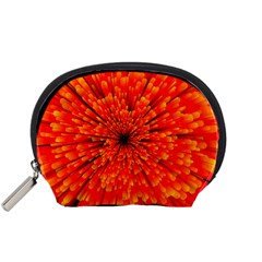 Red Orange Illustration Background Abstract Accessory Pouch (small) by Wegoenart