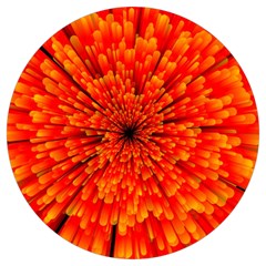 Red Orange Illustration Background Abstract Round Trivet by Wegoenart