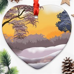 Illustration Background Landscape Ornament (heart) by Wegoenart