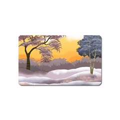 Illustration Background Landscape Magnet (name Card) by Wegoenart