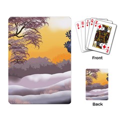 Illustration Background Landscape Playing Cards Single Design (rectangle) by Wegoenart