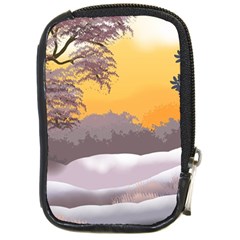 Illustration Background Landscape Compact Camera Leather Case by Wegoenart