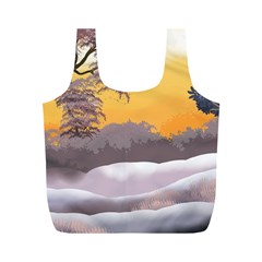 Illustration Background Landscape Full Print Recycle Bag (m) by Wegoenart