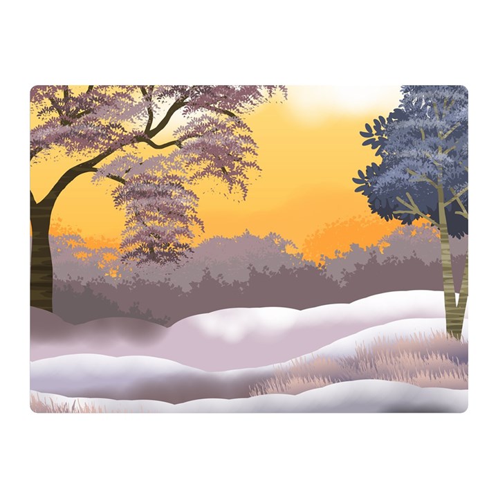 Illustration Background Landscape Double Sided Flano Blanket (Mini) 