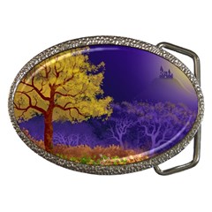 Landscape Illustration Night Light Belt Buckles by Wegoenart