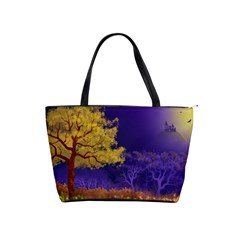 Landscape Illustration Night Light Classic Shoulder Handbag by Wegoenart