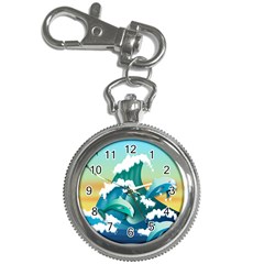 Dolphin Seagull Sea Ocean Wave Key Chain Watches by Wegoenart