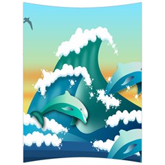 Dolphin Seagull Sea Ocean Wave Back Support Cushion by Wegoenart