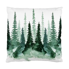 Tree Watercolor Painting Pine Forest Green  Nature Standard Cushion Case (one Side) by Wegoenart