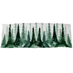 Tree Watercolor Painting Pine Forest Green  Nature Body Pillow Case Dakimakura (two Sides) by Wegoenart