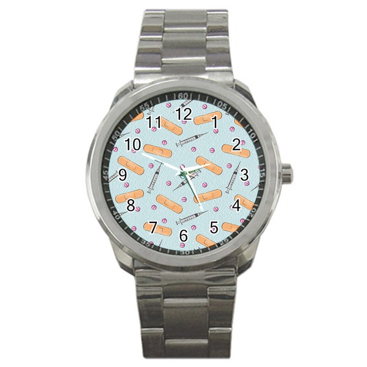 Medicine Items Sport Metal Watch