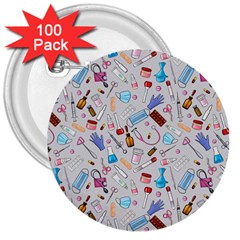 Medical Devices 3  Buttons (100 Pack)  by SychEva