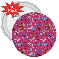 Medical Devices 3  Buttons (10 Pack)  by SychEva