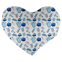 Baby Things For Toddlers Large 19  Premium Flano Heart Shape Cushions