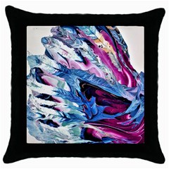 Feathers Throw Pillow Case (black) by kaleidomarblingart