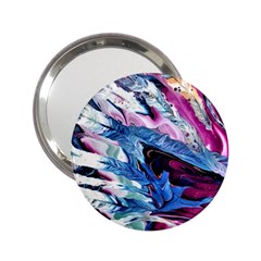 Feathers 2 25  Handbag Mirrors by kaleidomarblingart