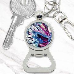 Feathers Bottle Opener Key Chain by kaleidomarblingart