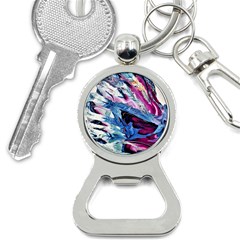 Feathers Bottle Opener Key Chain by kaleidomarblingart